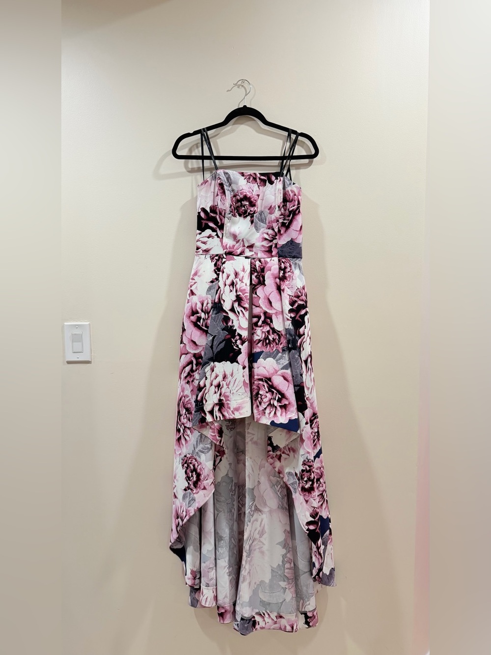 Speechless Pink Floral High-Low Spaghetti Strap Dress